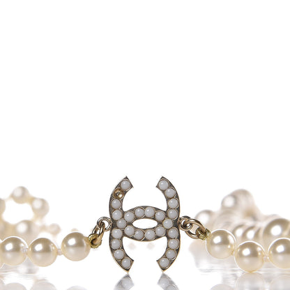 Chanel Graduated Pearl CC Long Necklace Gold 6 of 6