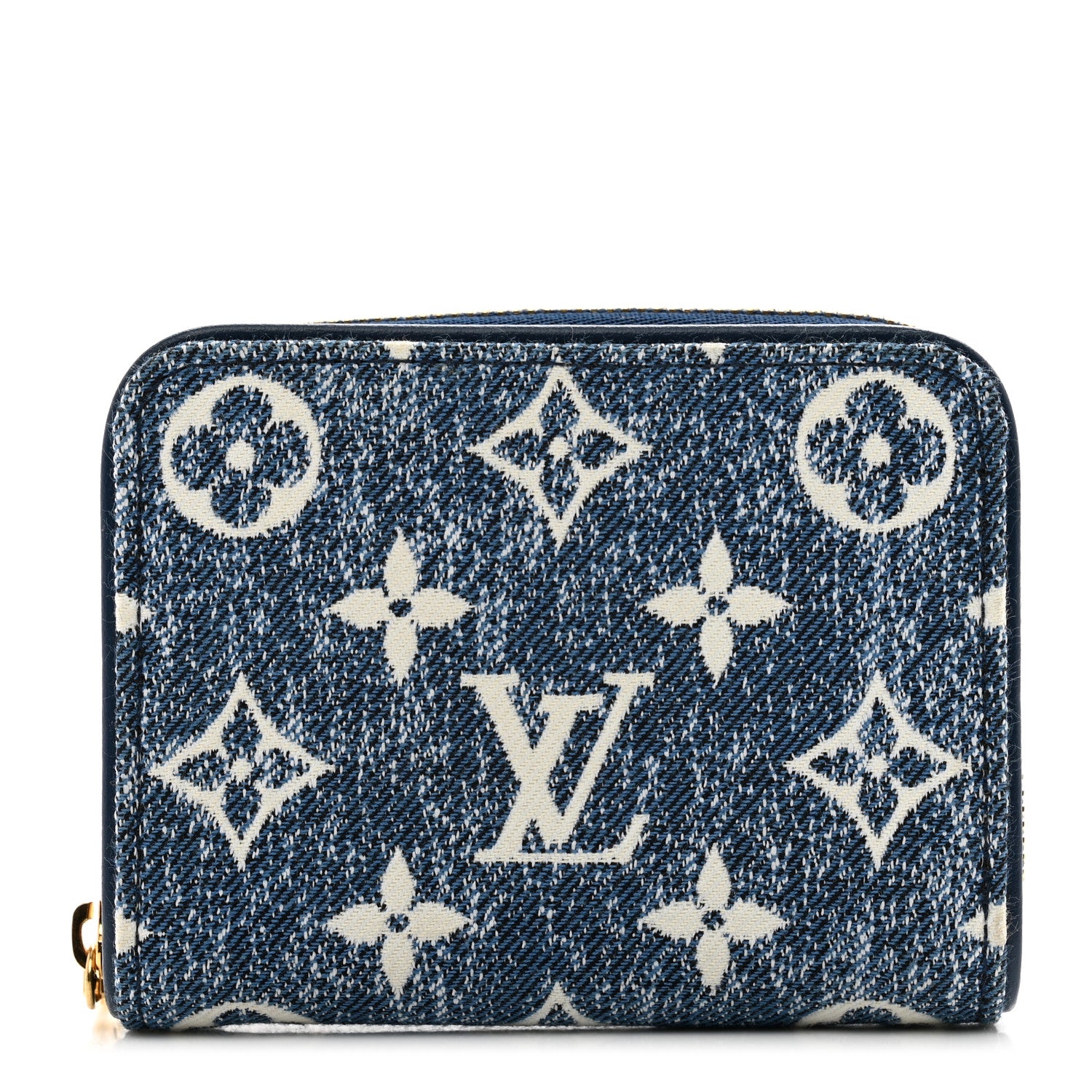 Louis Vuitton Denim Monogram Jacquard Zippy Coin Purse Bleu 1 of 8