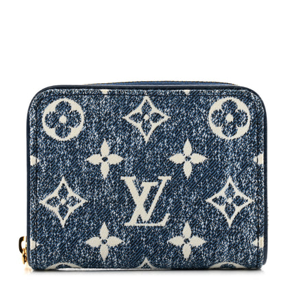 Louis Vuitton Denim Monogram Jacquard Zippy Coin Purse Bleu 1 of 8