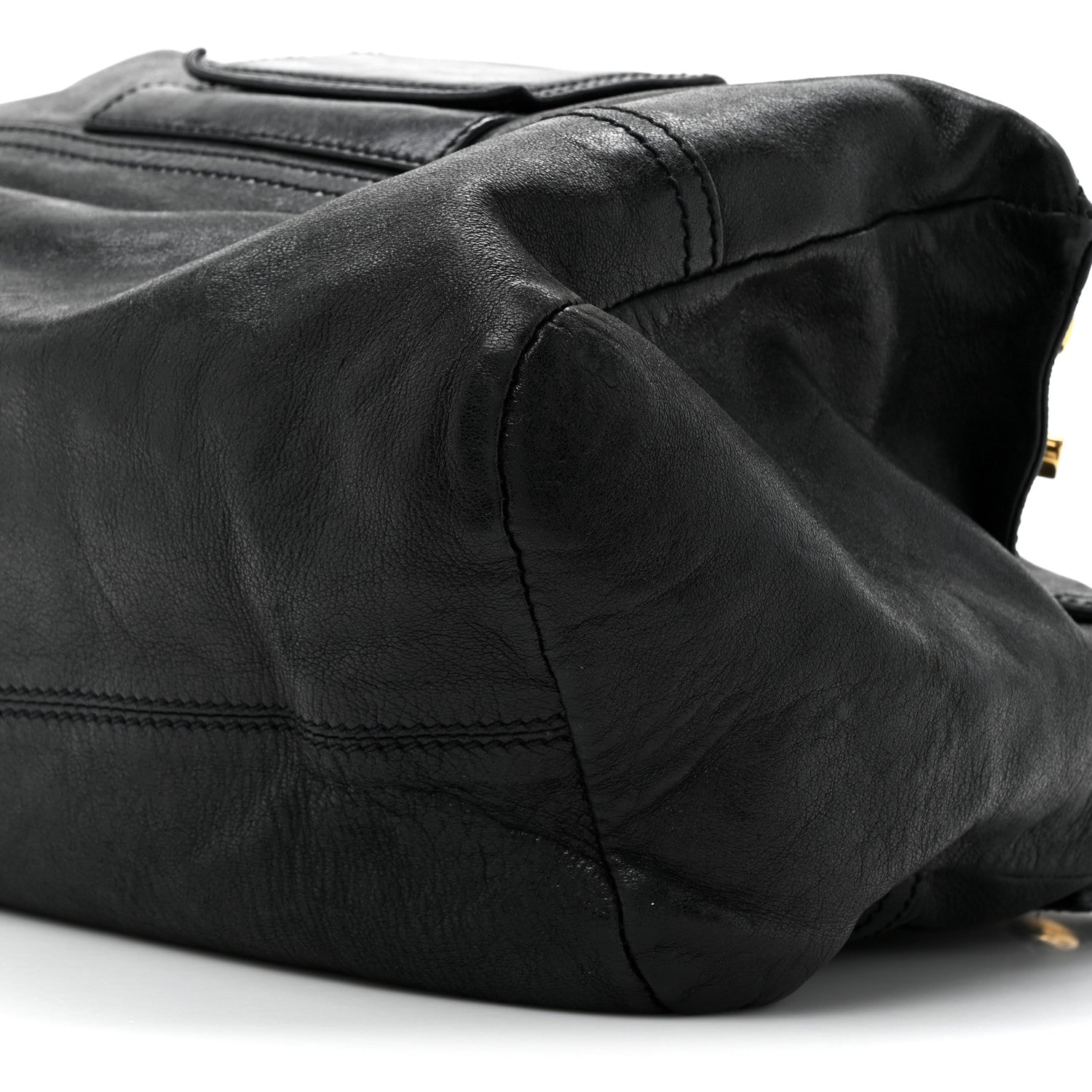 Givenchy Pebbled Calfskin Medium Bolt Stud Pandora Black 9 of 12