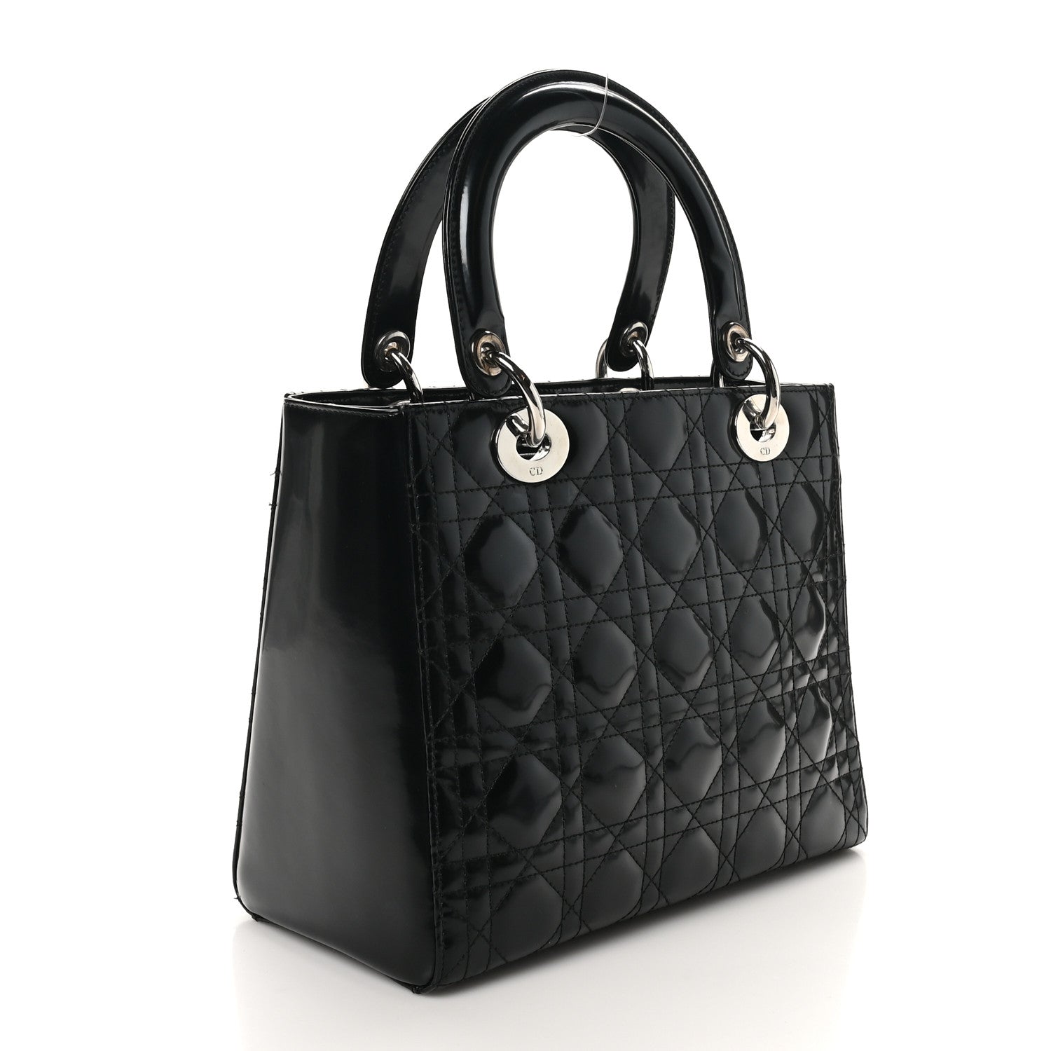 Christian Dior Patent Cannage Medium Lady Dior Black 3 of 11