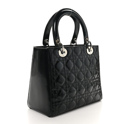 Christian Dior Patent Cannage Medium Lady Dior Black 3 of 11