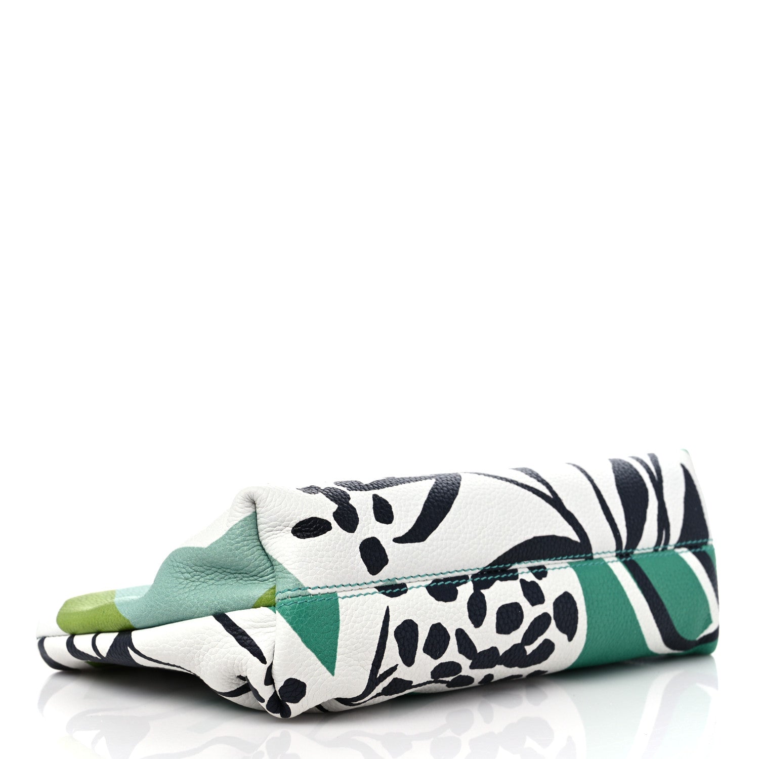 Burberry Prorsum Grained Calfskin Print Pouch Lawn Green Aqua Green 4 of 12