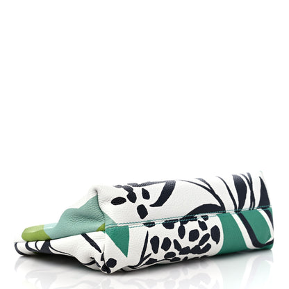 Burberry Prorsum Grained Calfskin Print Pouch Lawn Green Aqua Green 4 of 12