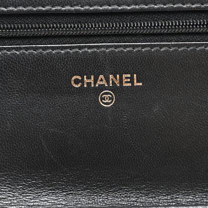 Chanel Lambskin Quilted Wallet On Chain WOC Black 6 of 11
