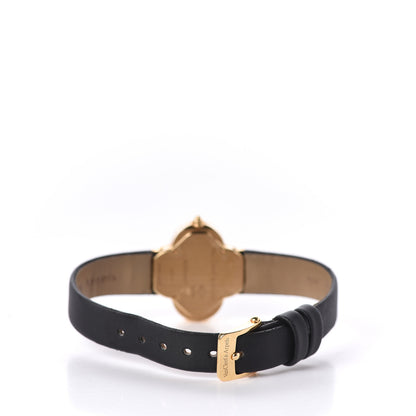 Van Cleef & Arpels 18K Yellow Gold Satin Onyx 26mm Alhambra Quartz Watch 4 of 7