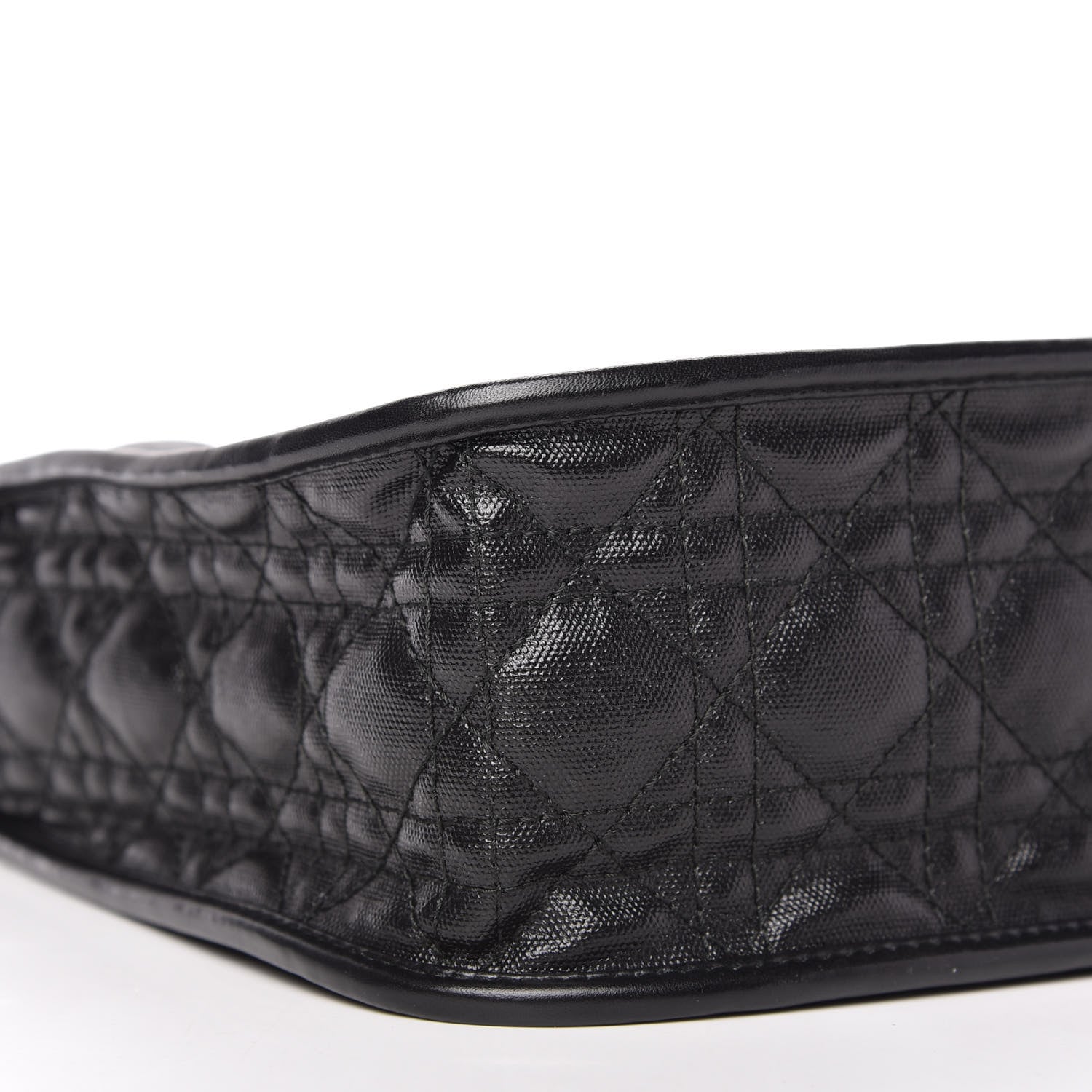 Christian Dior Coated Canvas Cannage Crossbody Bag Black 6 of 10