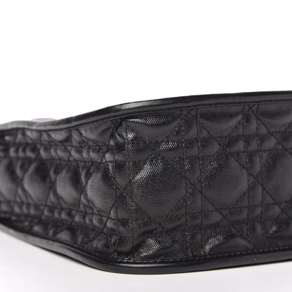 Christian Dior Coated Canvas Cannage Crossbody Bag Black 6 of 10