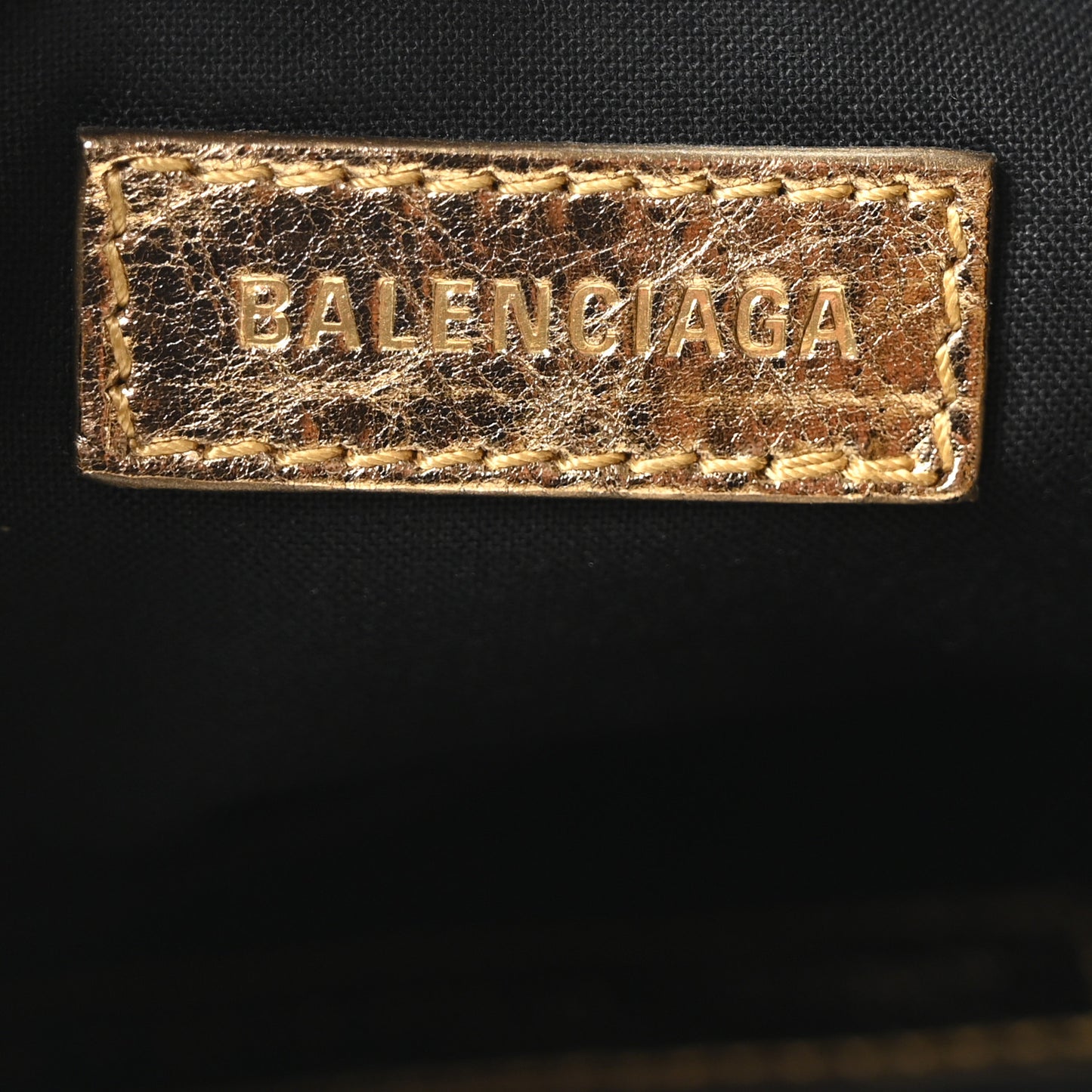 Metallic Agneau Arena Le Cagole Shoulder Bag XS Gold
