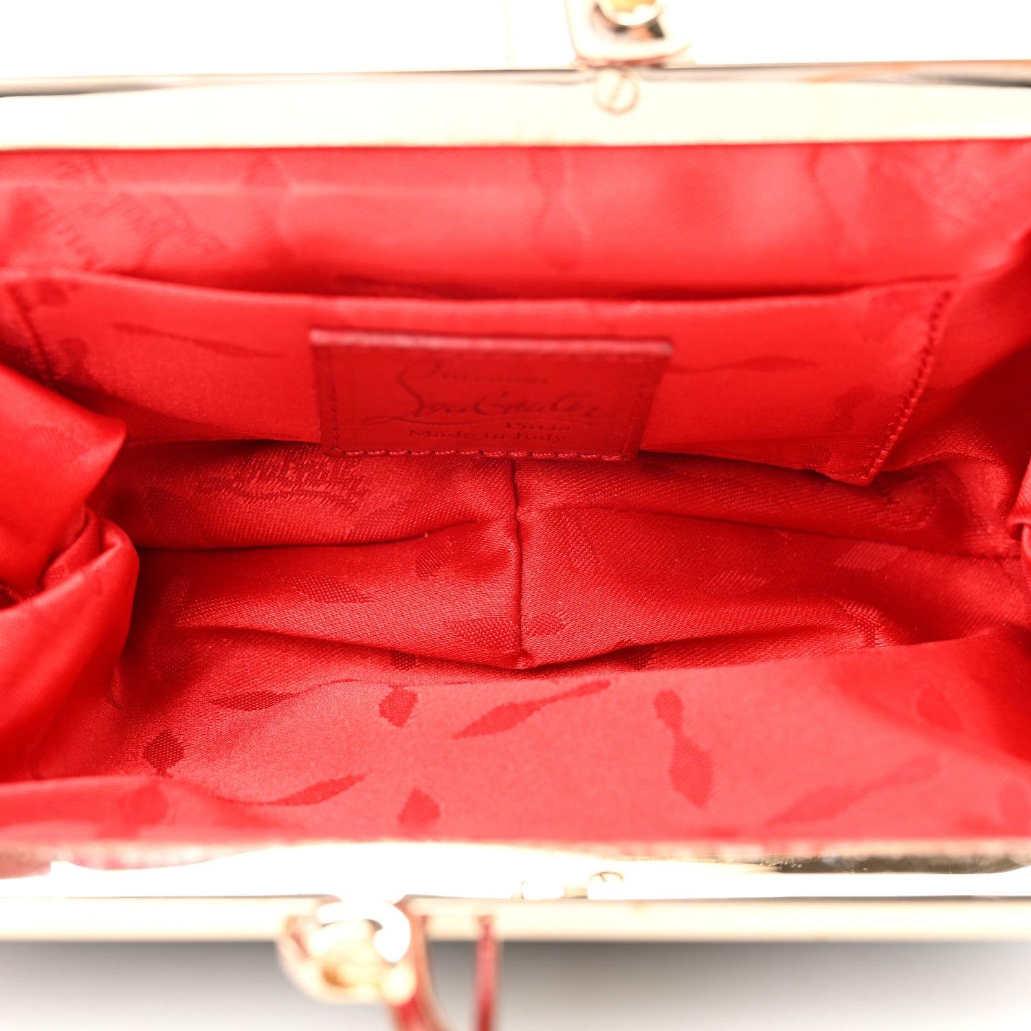 Christian Louboutin Satin Loubi Lula Mini Frame Clutch Black 5 of 6