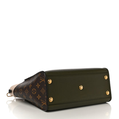Louis Vuitton Calfskin Monogram On My Side MM Laurier Green Toffee Latte Beige 4 of 9