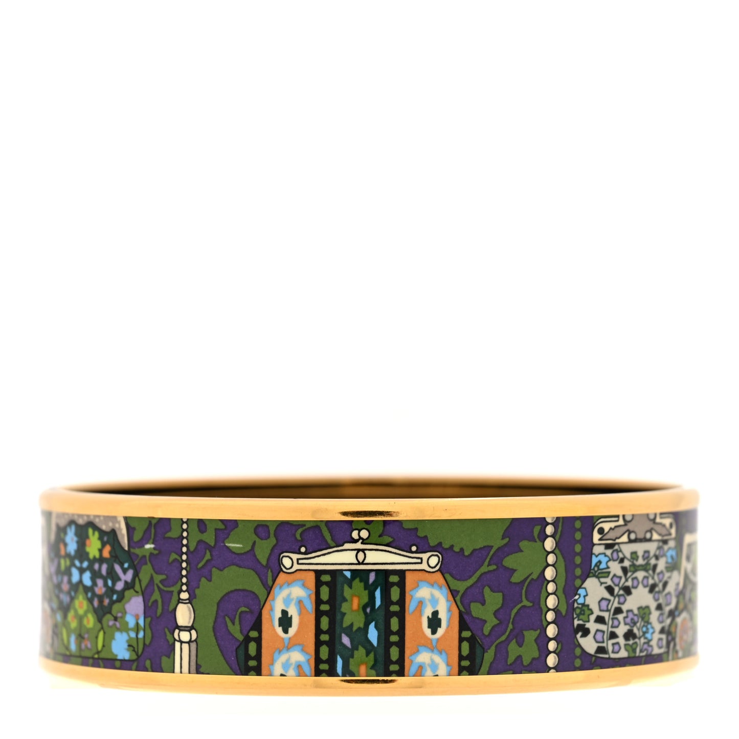 Enamel Printed Cachemire de Tamara Wide Bracelet 62
