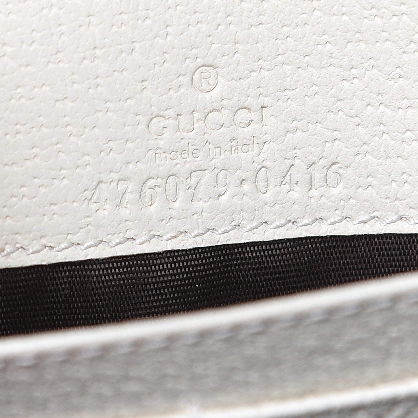 GG Supreme Monogram Web Queen Margaret Chain Wallet White