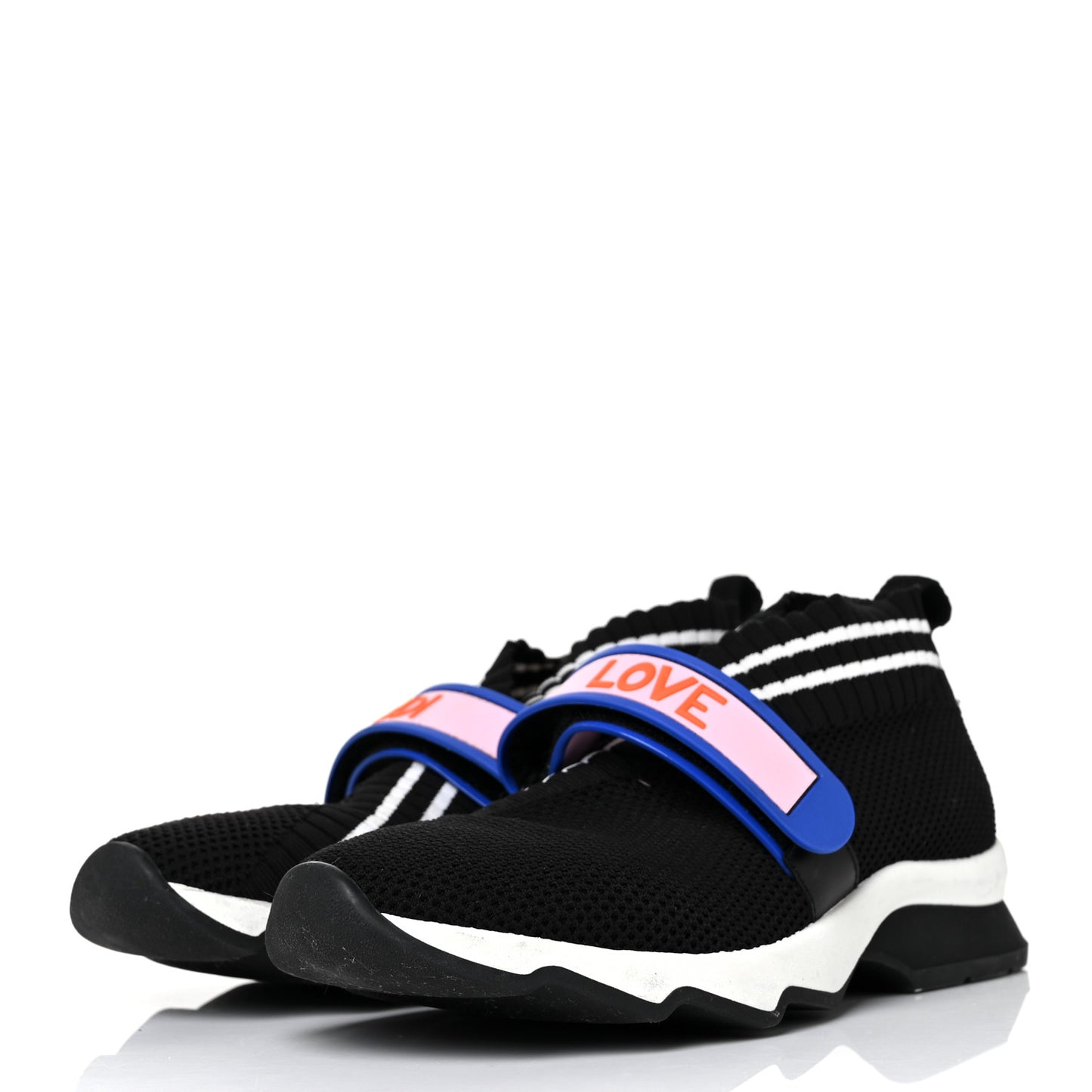 Stretch Yarn Stiff Band Rockoko Sneakers 36.5 Black