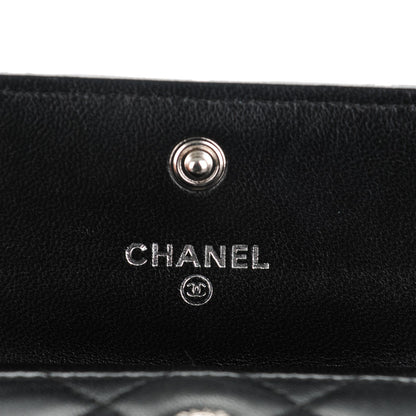Chanel Lambskin Quilted Flap Card Holder Black 6 of 8