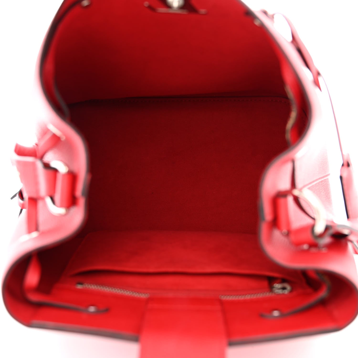 Louis Vuitton Calfskin Lockme Bucket Rubis 5 of 15