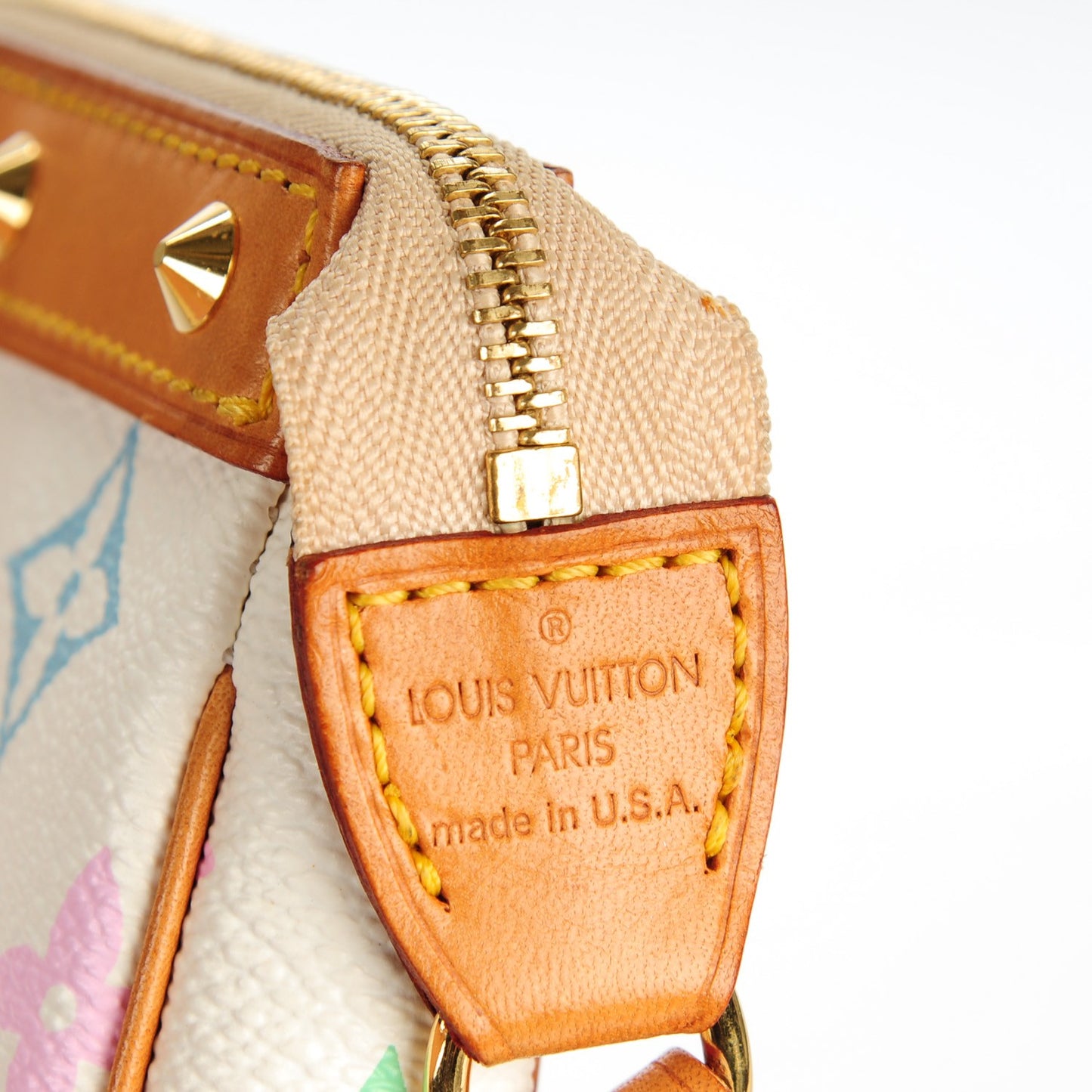 Monogram Multicolor Pochette Accessories White