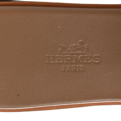Hermes Calfskin Amore Sandals 38.5 White Naturel 7 of 9