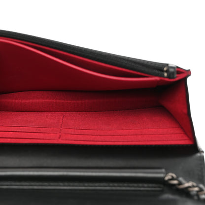 Chanel Aged Calfskin Quilted Gabrielle Wallet On Chain WOC Beige Black 5 of 11