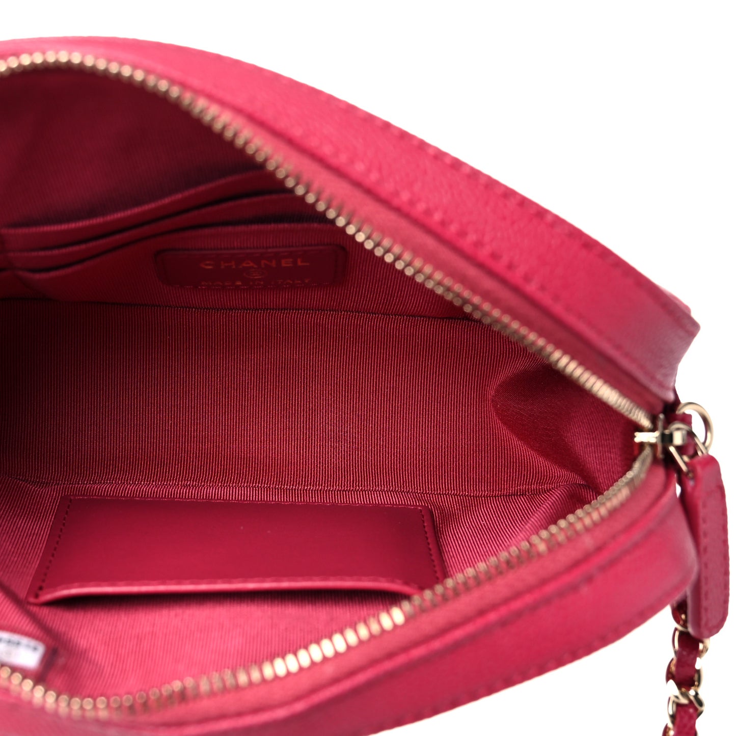 Caviar Quilted Camera Case Dark Pink