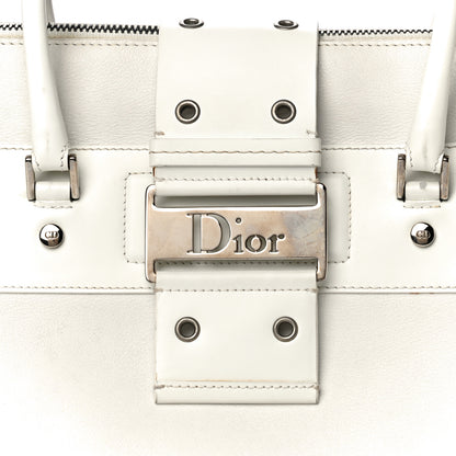 Christian Dior Grained Calfskin Street Chic Top Handle Bag White 8 of 35