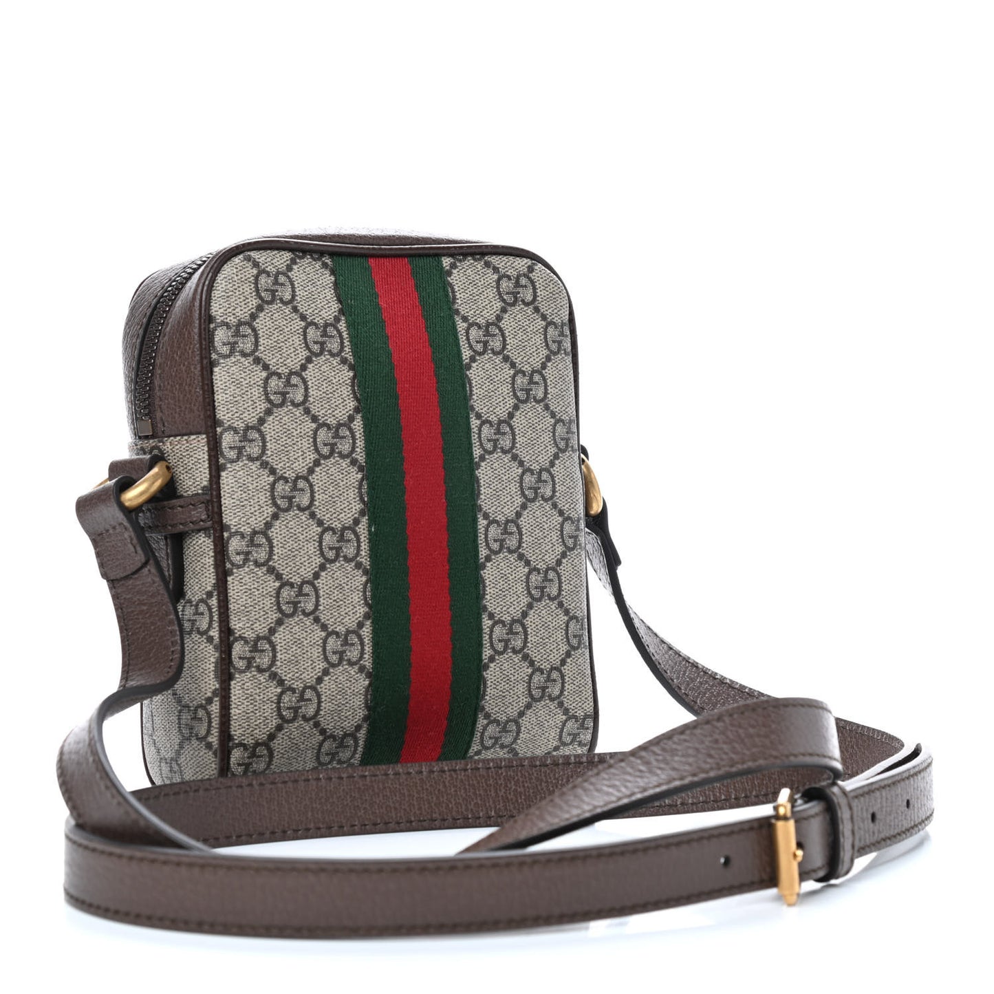 GG Supreme Monogram Web Mini Ophidia Messenger Brown