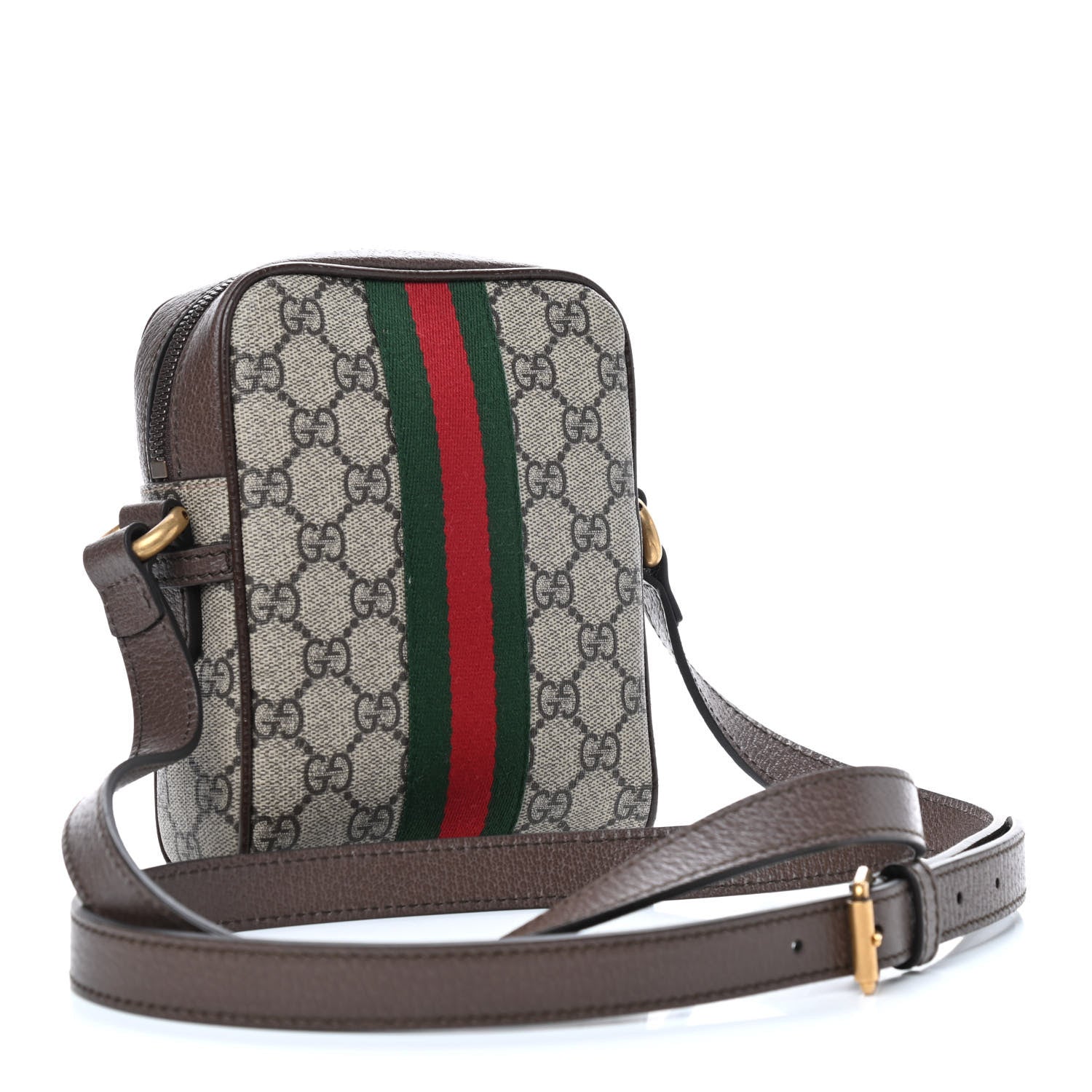 Gucci GG Supreme Monogram Web Mini Ophidia Messenger Brown 2 of 8