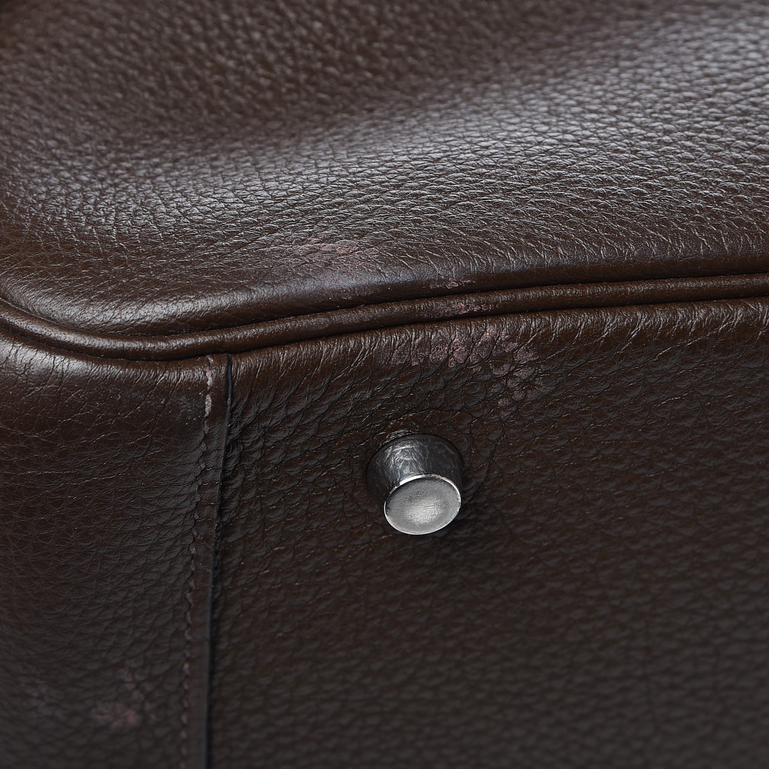 Hermes Taurillon Clemence Lindy 34 Chocolate 12 of 12