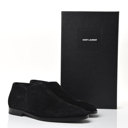 Saint Laurent Suede Slim Chelsea Boots 41.5 Black 10 of 10