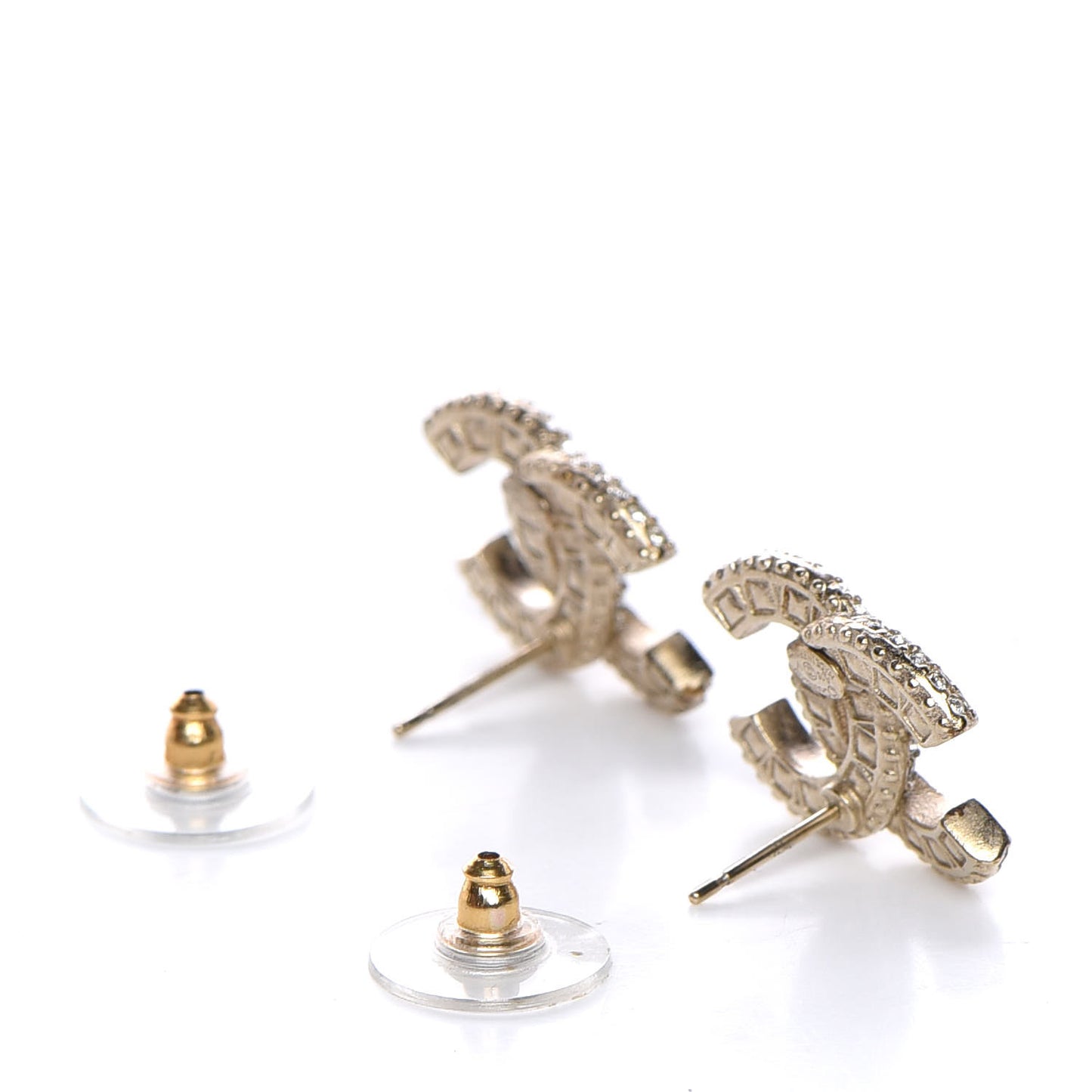 Crystal CC Earrings Gold