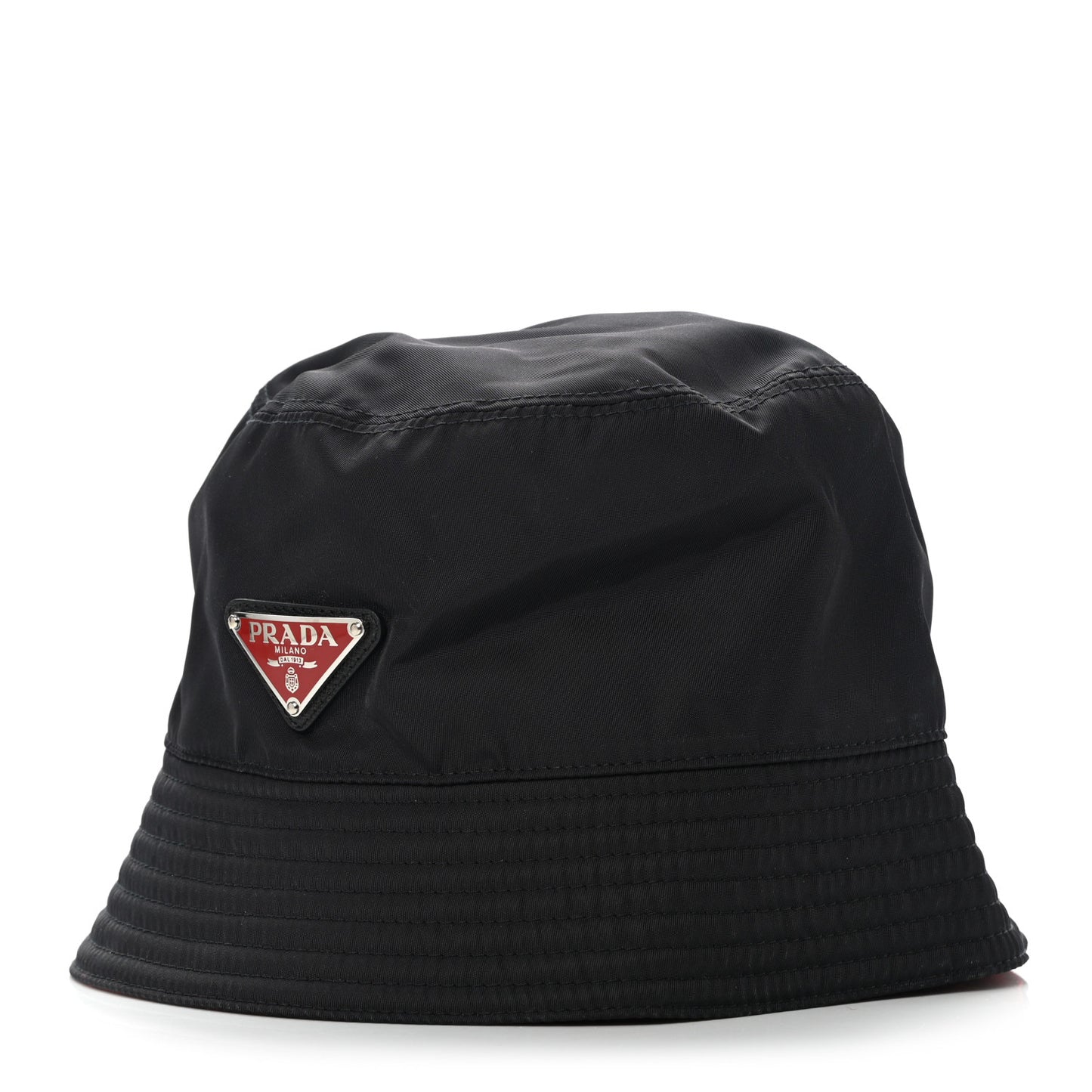Nylon Bucket Hat S Black Rosso