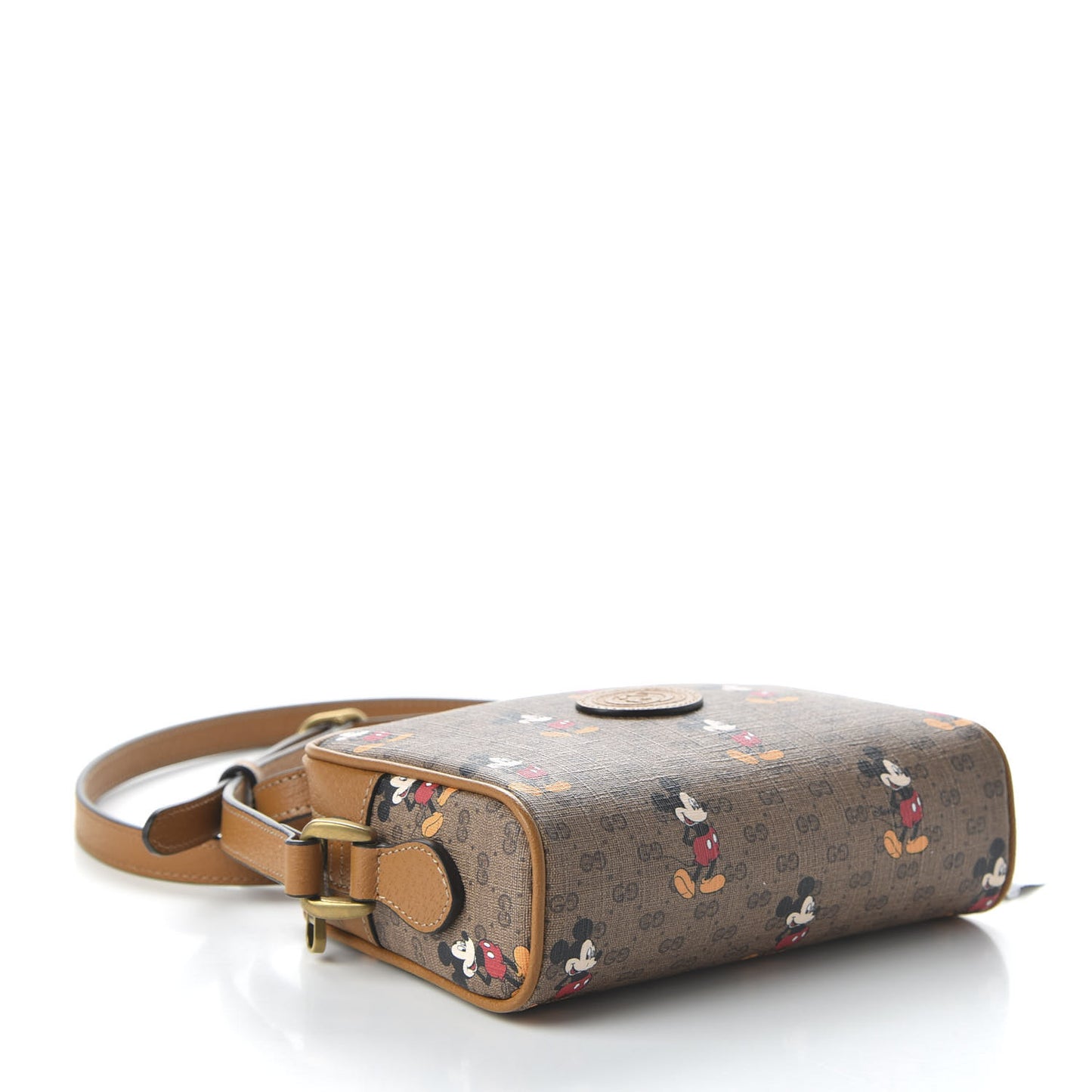 X DISNEY Mini Vintage GG Supreme Monogram Mickey Mouse Shoulder Bag Beige Vintage Sun Oil