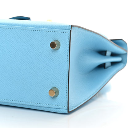 Hermes Epsom Kelly Sellier 25 Celeste 9 of 10