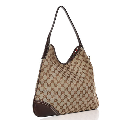 Gucci Monogram Medium New Britt Hobo Dark Brown 3 of 8