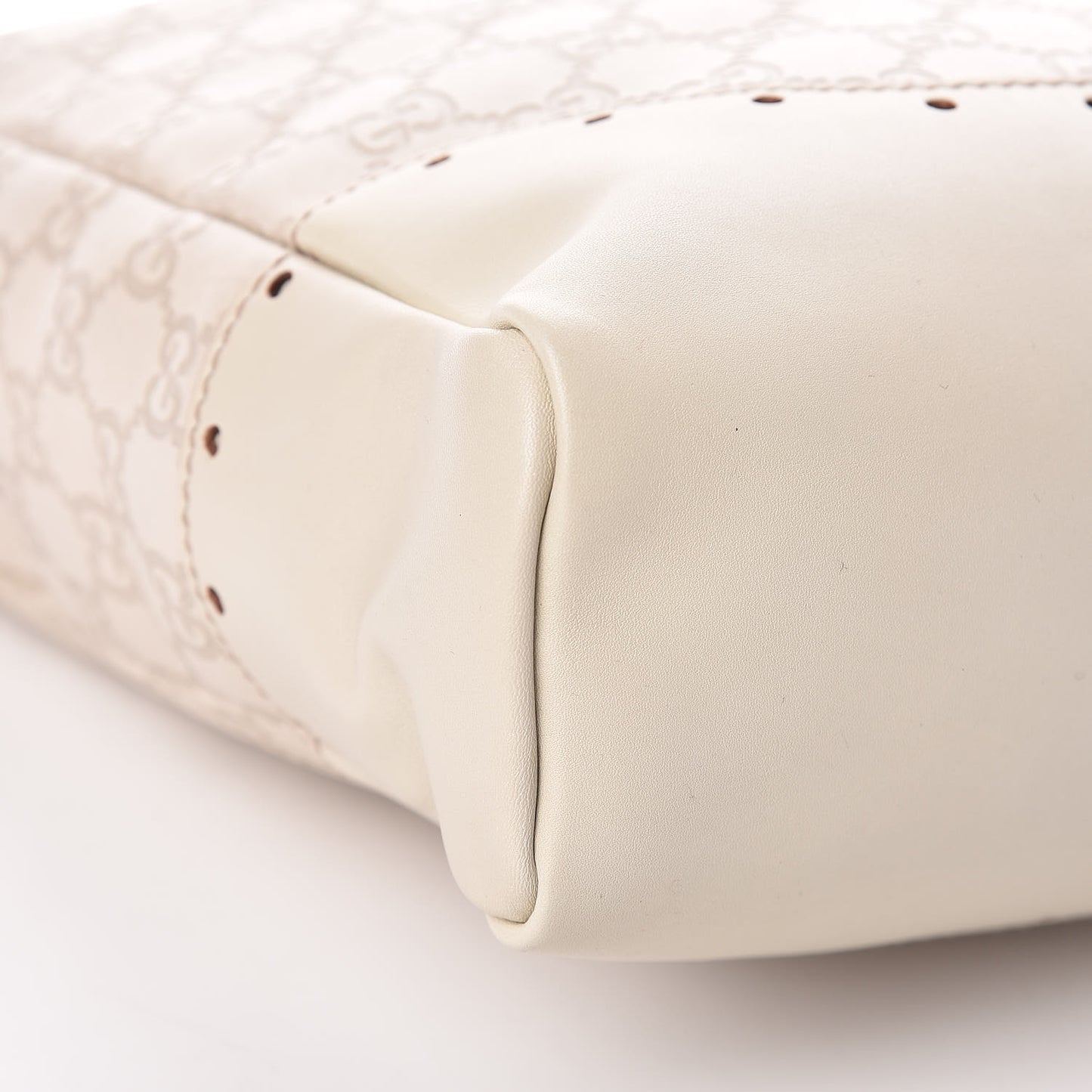 Guccissima Large Punch Top Handle Tote Off White