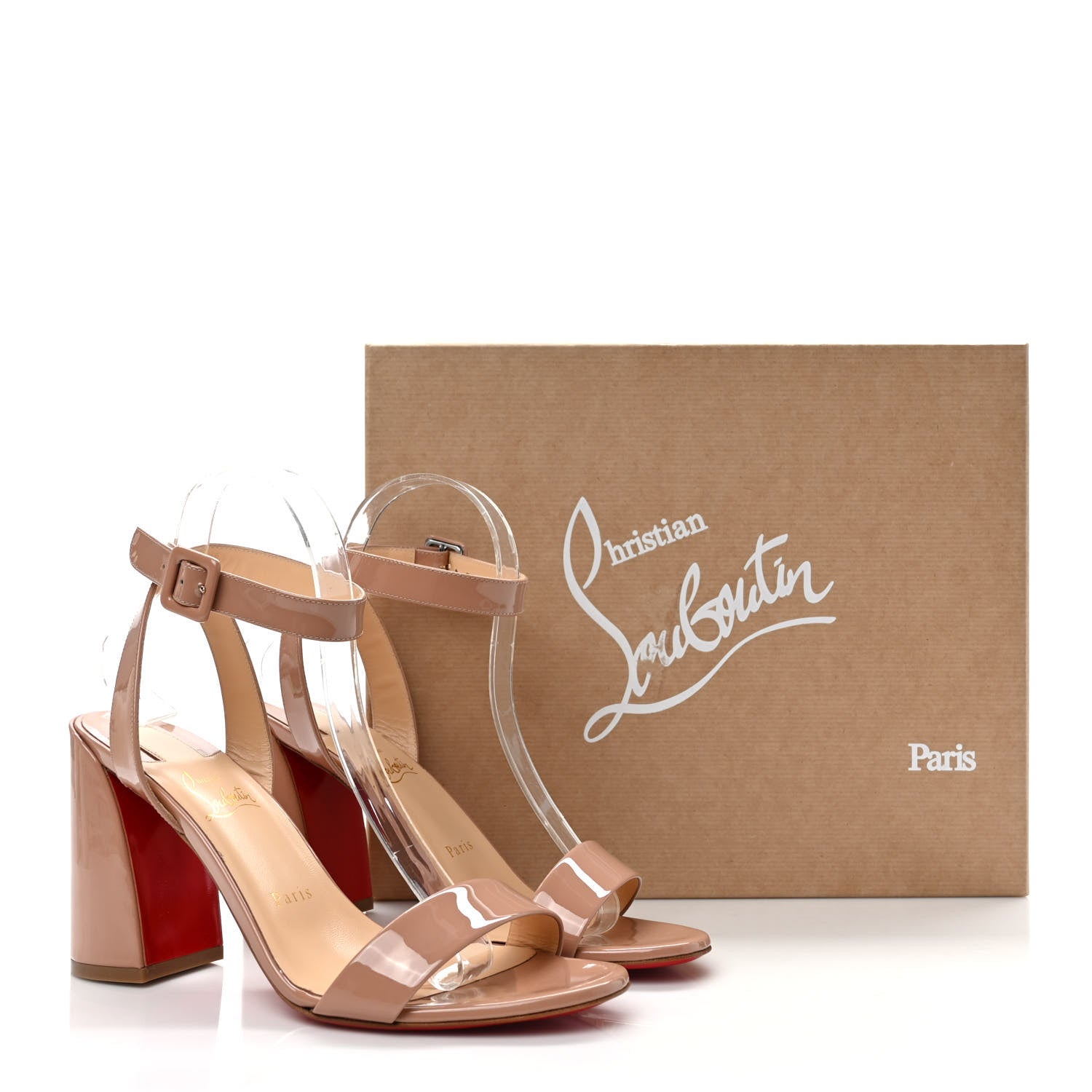 Christian Louboutin Patent Miss Sabina 85 Sandals 39 Nude 8 of 8