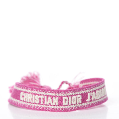 Christian Dior Woven Cotton J'Adior Friendship Bracelet Set Purple Rose 3 of 7