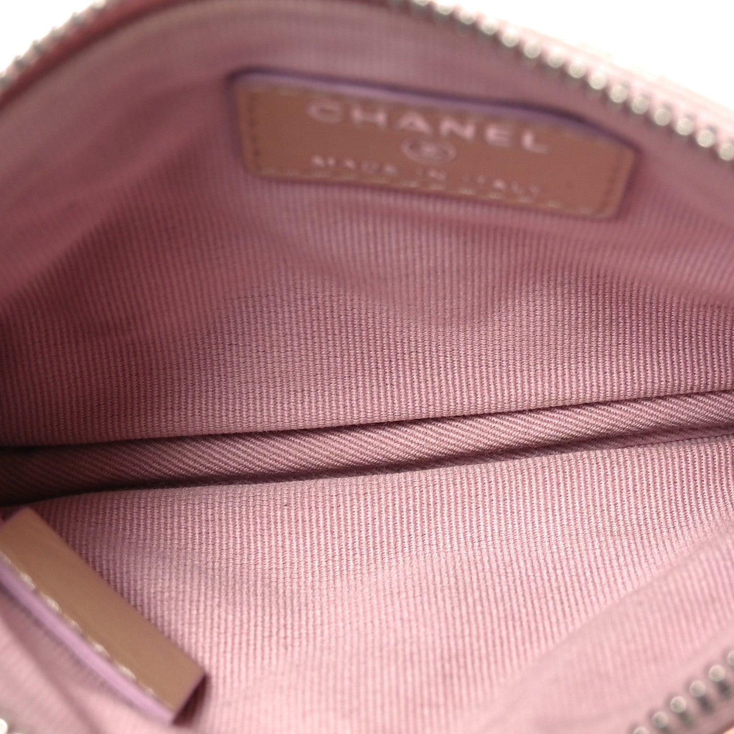 Chanel Iridescent Calfskin Quilted Small Cosmetic Case Pink 5 of 8