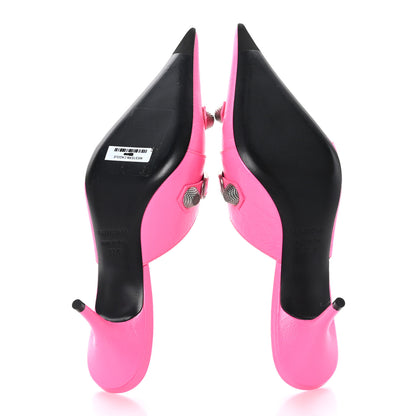 Balenciaga Agneau Arena Cagole 70mm Mules 37.5 Fluo Pink 5 of 8