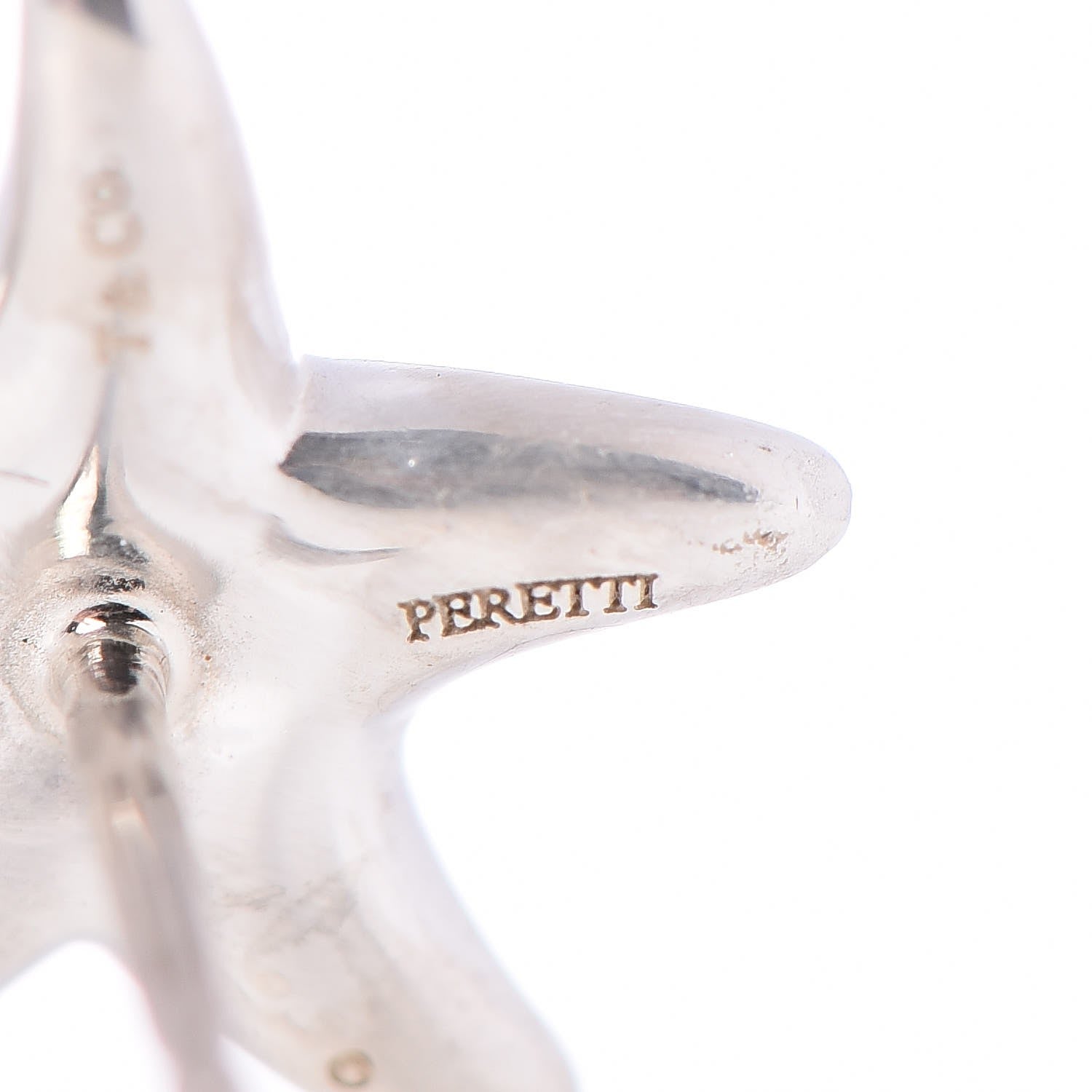 Tiffany Sterling Silver Diamond 12mm Elsa Peretti Starfish Earrings 4 of 7