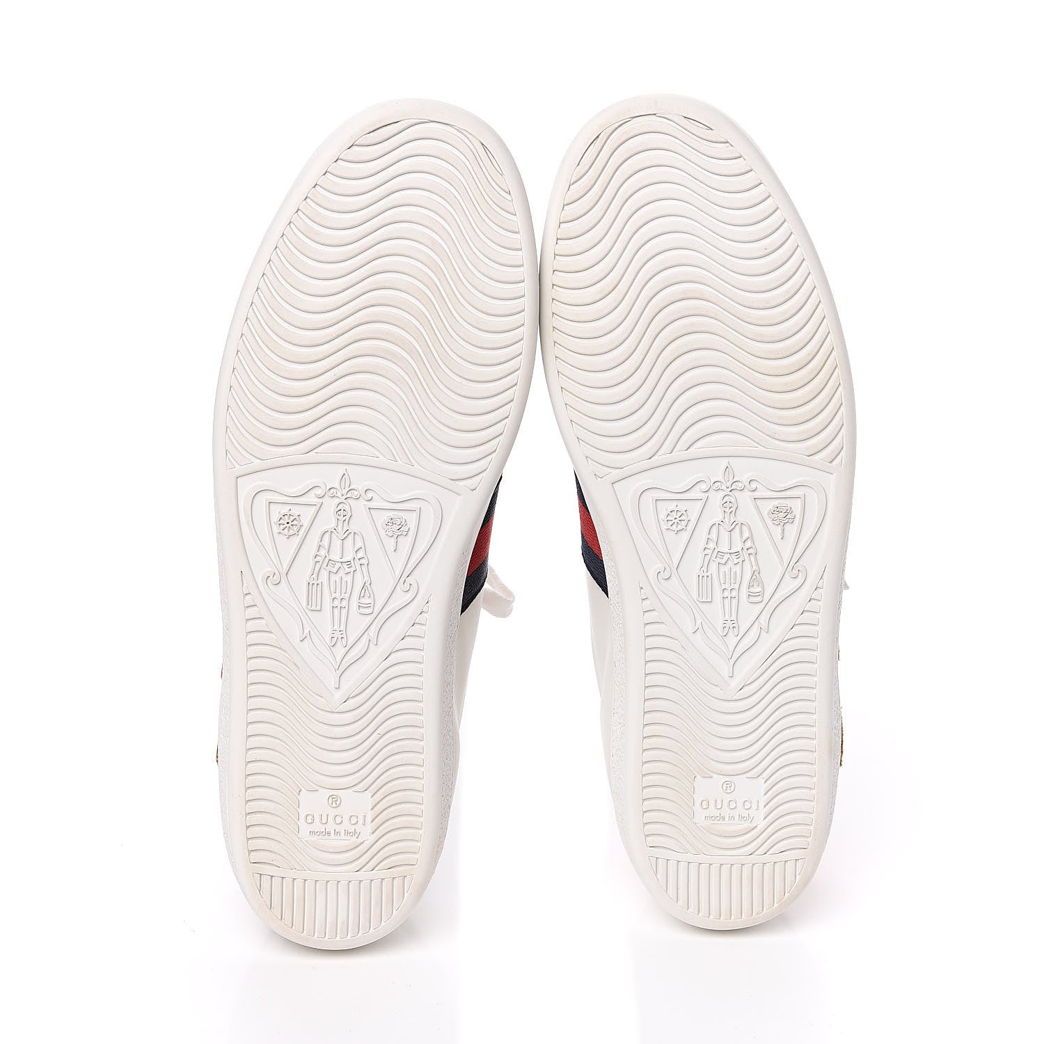 Gucci Calfskin Nappa Web LOVED Embroidered Womens Ace Sneakers 40 White Red Flame Notte 7 of 10