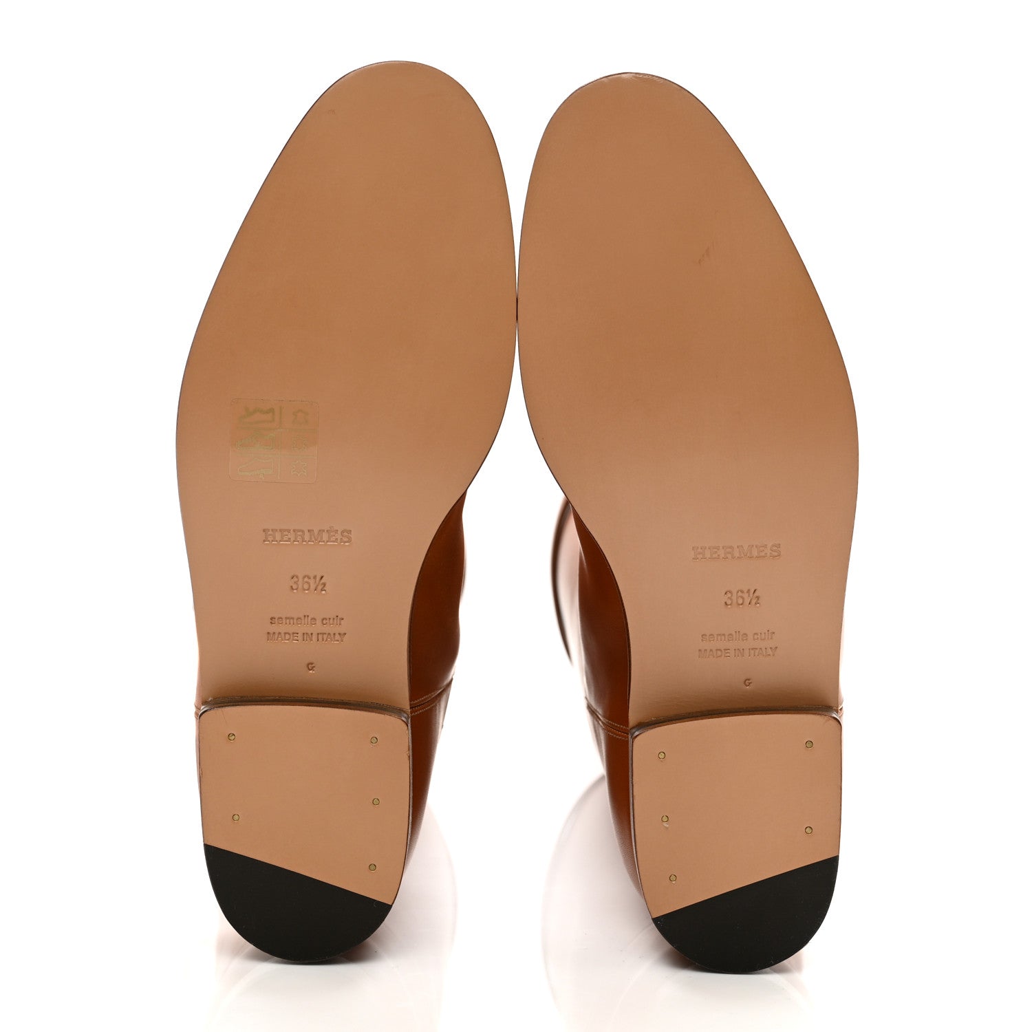 Hermes Heritage Calfskin Kelly Jumping Boots 36.5 Naturel 5 of 8