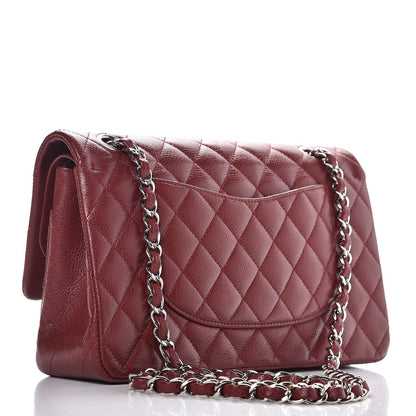 Chanel Caviar Quilted Medium Double Flap Dark Red 5 of 8