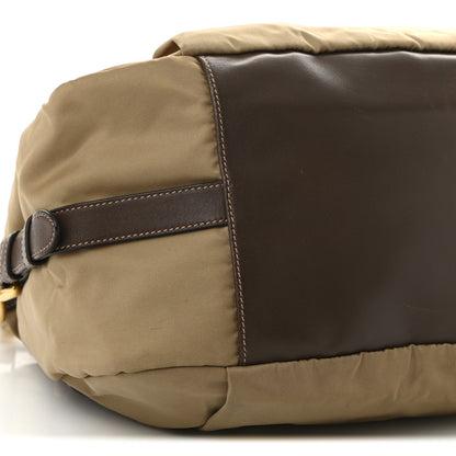 Prada Tessuto Nylon Vitello Daino Satchel Tabacco 9 of 12