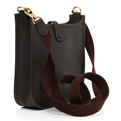 Hermes Taurillon Clemence Evelyne TPM Chocolate 4 of 21