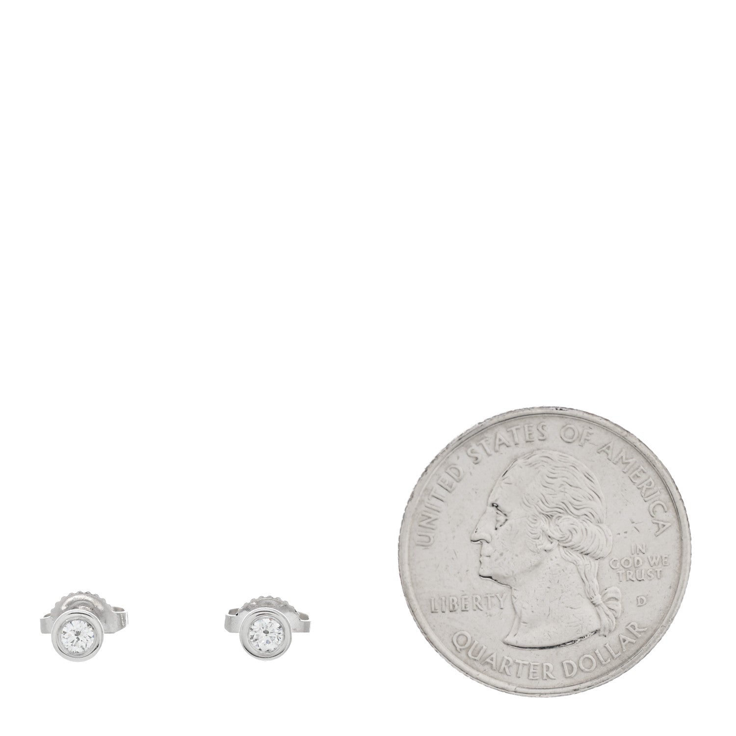 Tiffany Platinum Diamond .16ctw Elsa Peretti Diamonds By The Yard Earrings 2 of 5