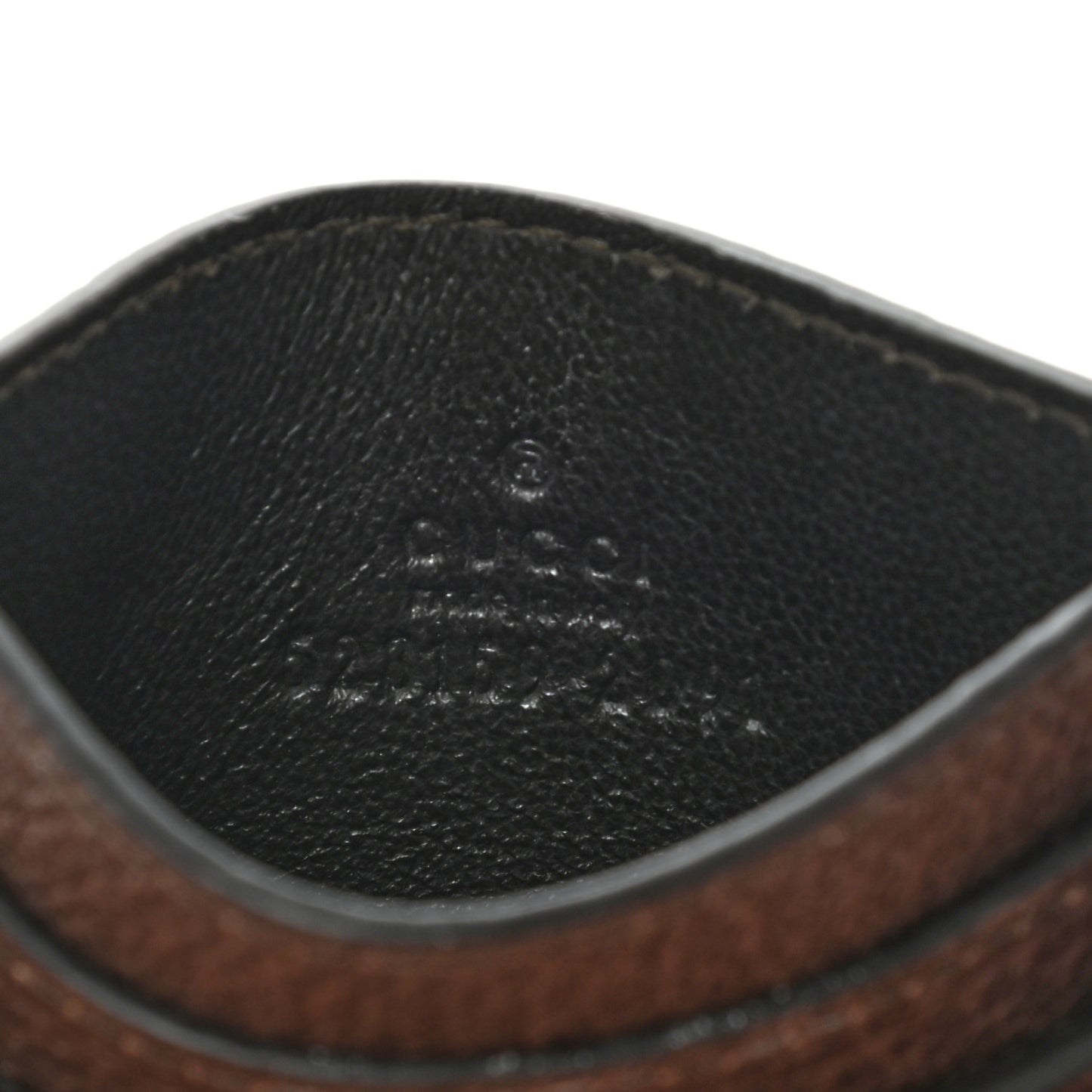 GG Supreme Monogram Ophidia Card Holder Brown