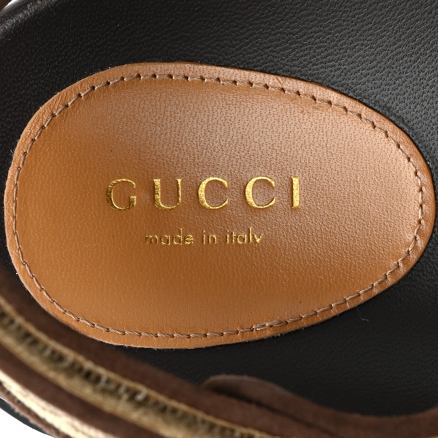 Gucci GG Monogram Lavaredo Eco Fabric Womens Slide Sandals With Straps 39 Beige Ebony Light Brown 7 of 11