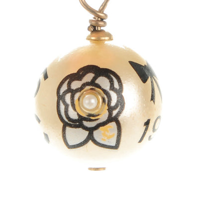 Chanel Enamel CC Pearl Dangle Earrings Black 5 of 6