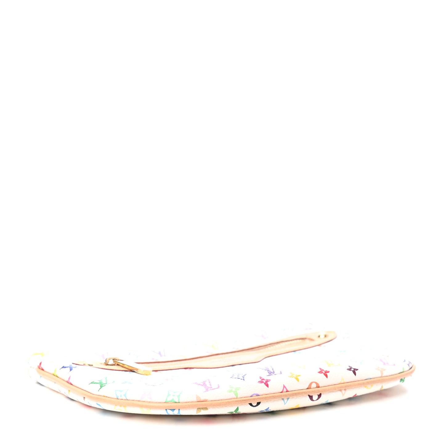 Monogram Multicolor Pochette Plate GM White